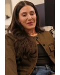Owning Manhattan S02 Chloe Tucker Brown Checkered Jacket