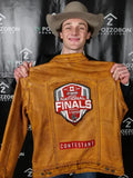 PBR Canada National Finals Contestant Brown Leather Jacket