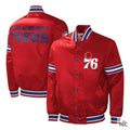 Philadelphia 76ers Sixers Satin Full-Snap Jacket