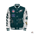 Philadelphia Eagles 2X Super Bowl LIX Champions Winning Spirit Varsity Jacket