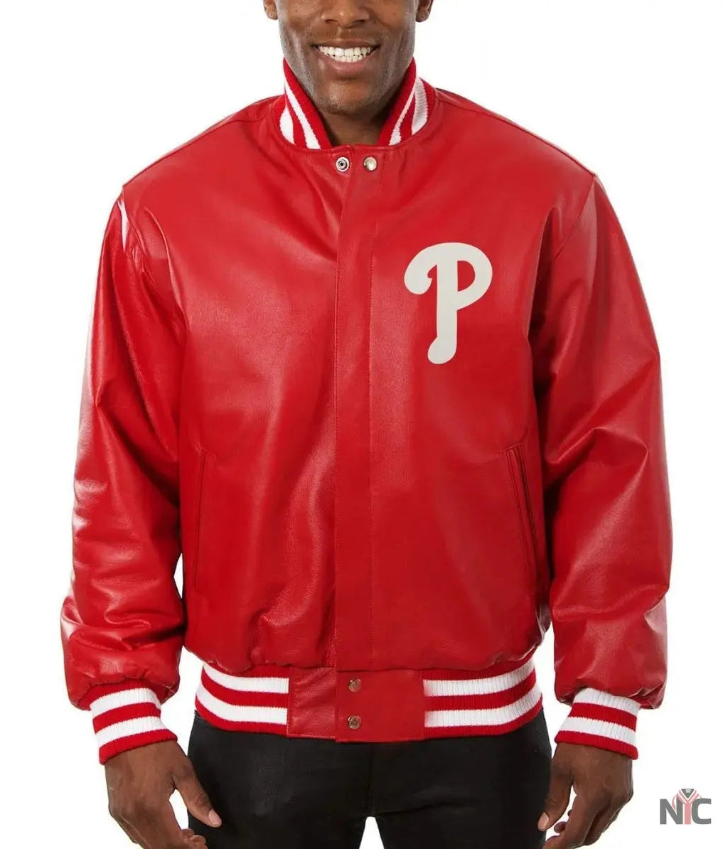 Philadelphia Phillies Letterman Leather Jacket