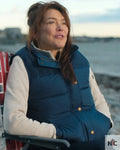 Phoebe Lancaster Sullivan’s Crossing S02 Blue Puffer Vest