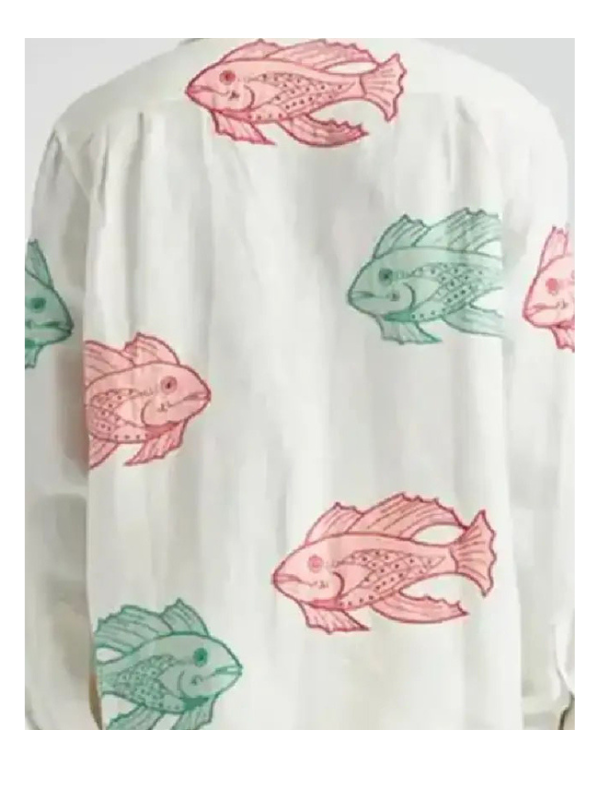 Platonic S02 Seth Rogen Fish Printed Shirt