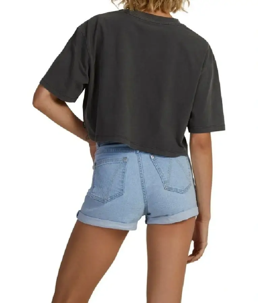 Playing Gracie Darling S01 Mina Grey Rvca Crop Tee
