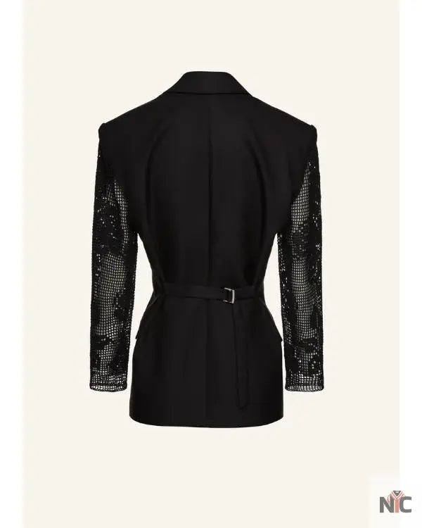 Press Junket 2025 Raechelle Banno Black Hourglass Blazer