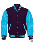 Purple And Blue Varsity Jacket