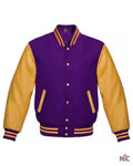 Purple And Gold Varsity Jacket
