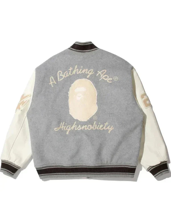 Bape X Highsnobiety Multi Logo Varsity Jacket