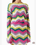 Resident Alien Jenna Lamia Studded Striped Sweater