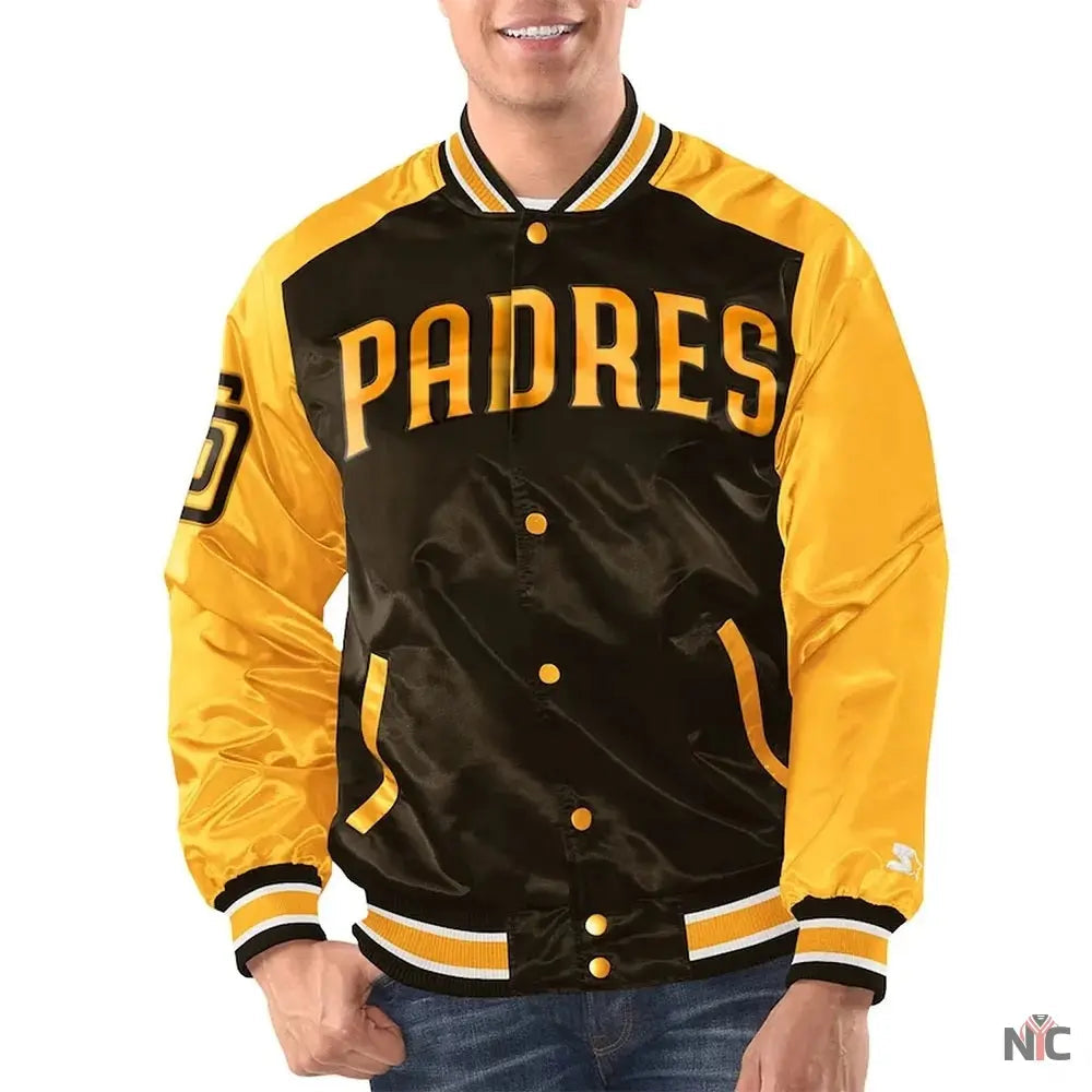 San Diego Padres Renegade Varsity Satin Jacket