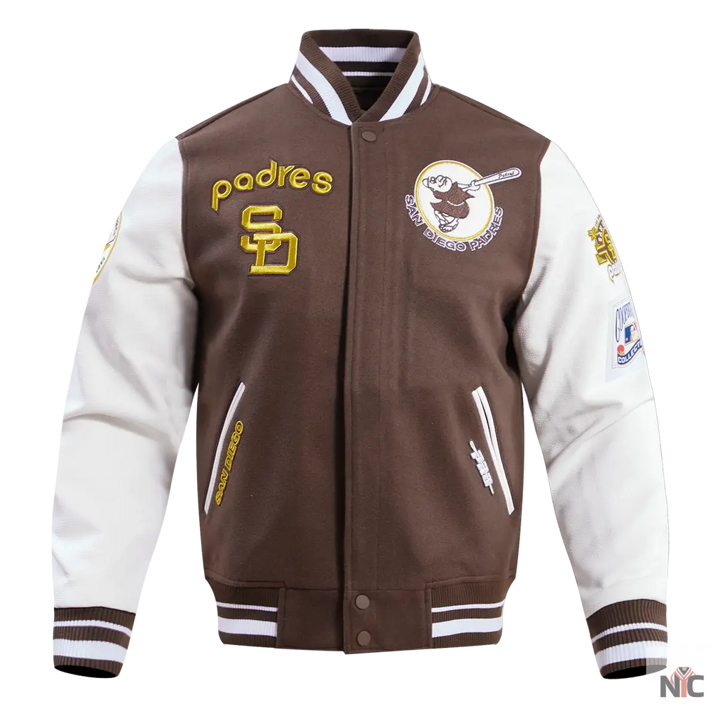 San Diego Padres Retro Classic Rib Wool Varsity Jacket