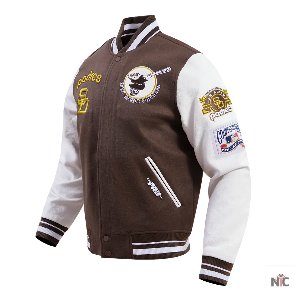 San Diego Padres Retro Classic Rib Wool Varsity Jacket