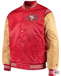 San Francisco 49ers Enforcer Scarlet And Gold Varsity Jacket