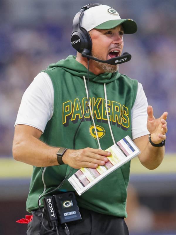 Matt LaFleur Packers Sideline Sleeveless Hoodie