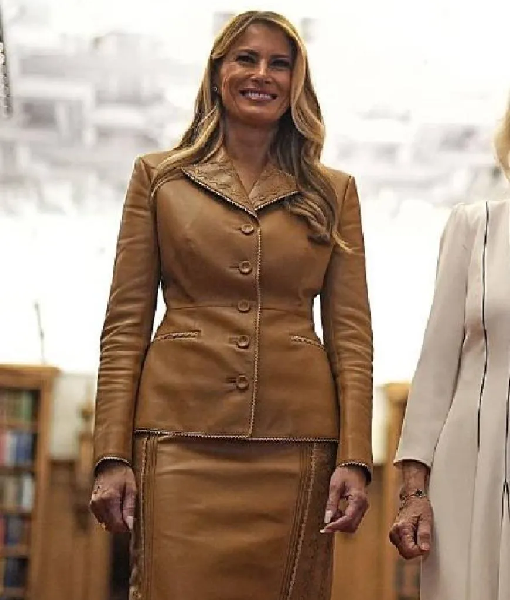 First Lady Melania Trump Brown Blazer