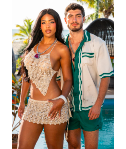 Love Island Games S02 Charlie Georgiou Green & White Shirt