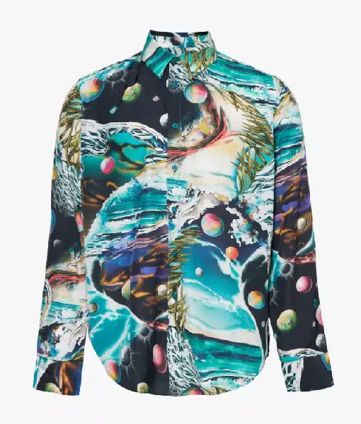 Great British Bake Off S16 Noel Fielding Beach Space Print Shirt