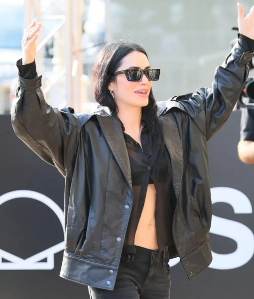 Lali Espósito 73rd San Sebastian International Film Festival Leather Jacket