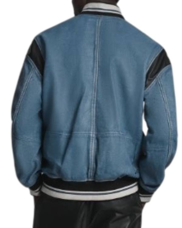 Saturday Night Live Kam Patterson Denim Varsity Jacket