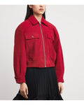 Saturday Night Live UK 2026 Aimee Lou Wood Red Suede Jacket
