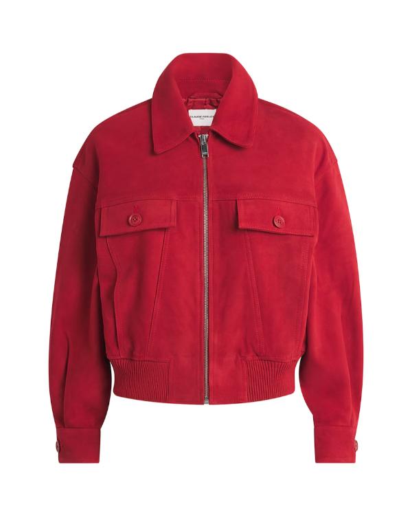 Saturday Night Live UK 2026 Aimee Lou Wood Red Suede Jacket