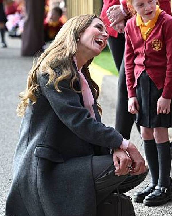 School Visit Kate Middleton Coat