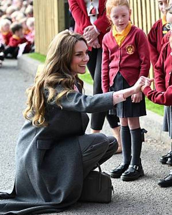 School Visit Kate Middleton Coat