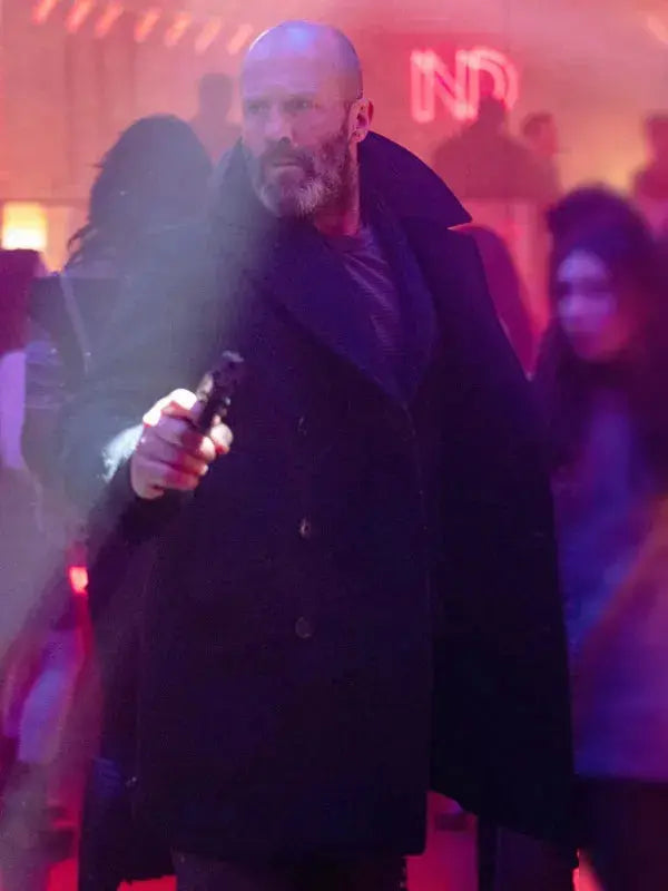 Shelter Jason Statham Black Wool Coat