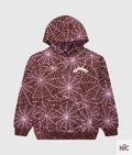 Sp5der All Over Print Hoodie ‘Brown’ White Logo