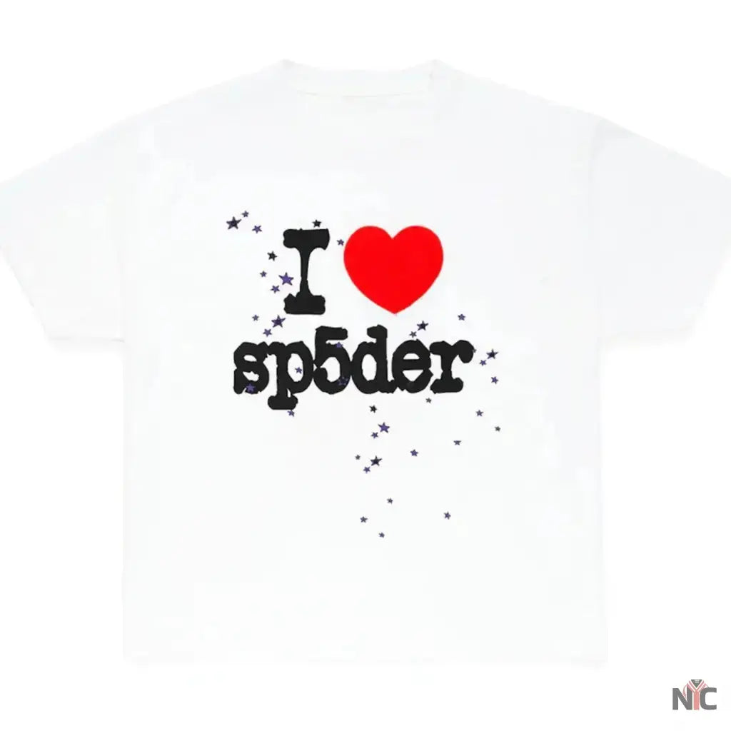 Sp5der I Heart SP5DER White Tee
