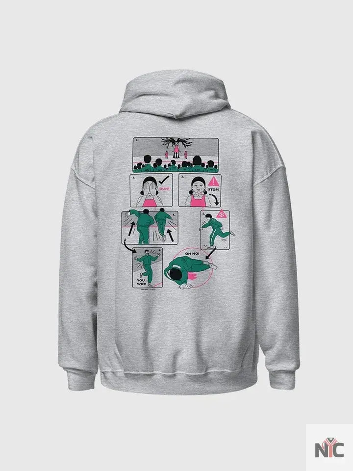 Squid Game Comic Grey Hoodie