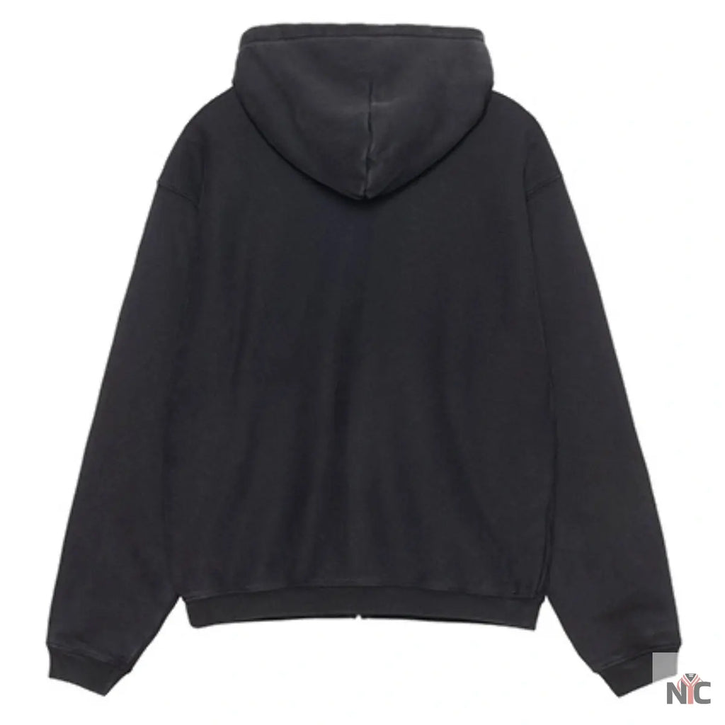 Stussy Unisex Outline Zip Hoodie Black
