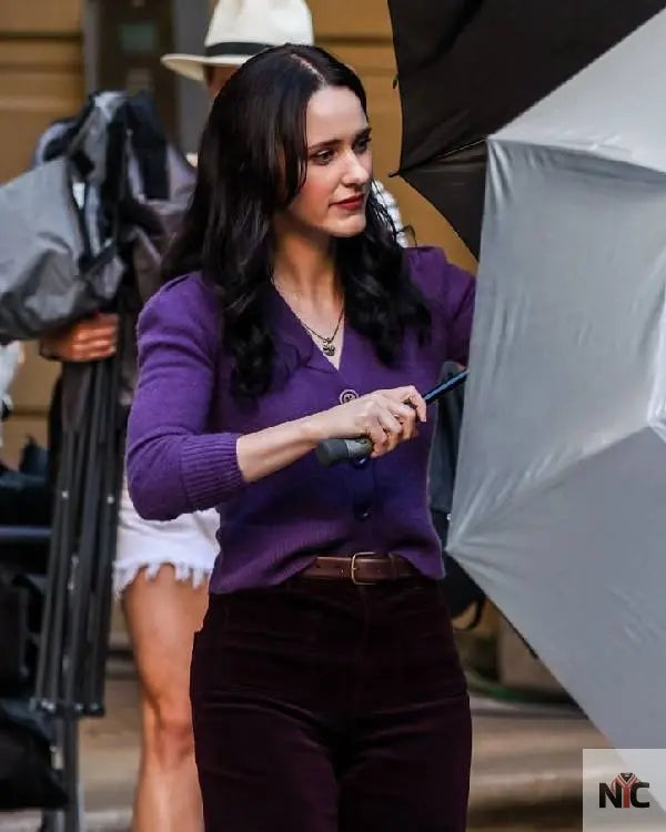 Superman 2025 Rachel Brosnahan Purple Cardigan