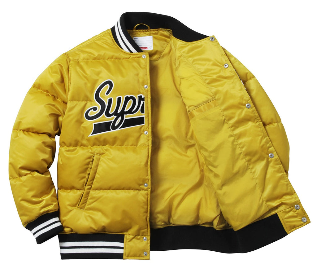 Supreme Black Puffy Varsity Jacket