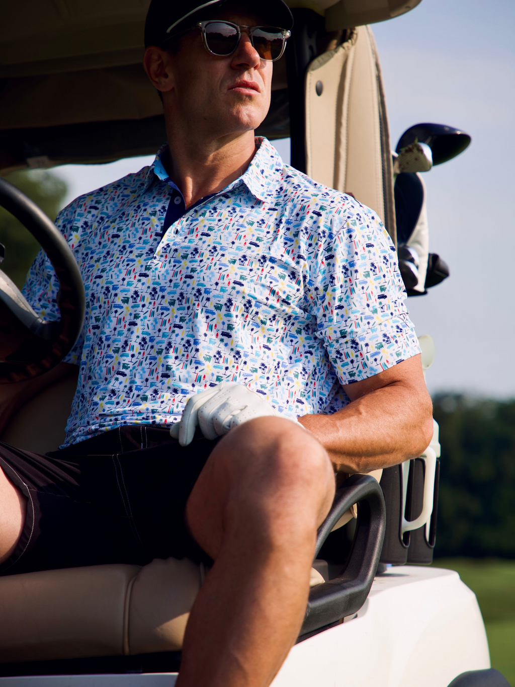 Primakind Surfs up Performance Polo | 4=Way Stretch