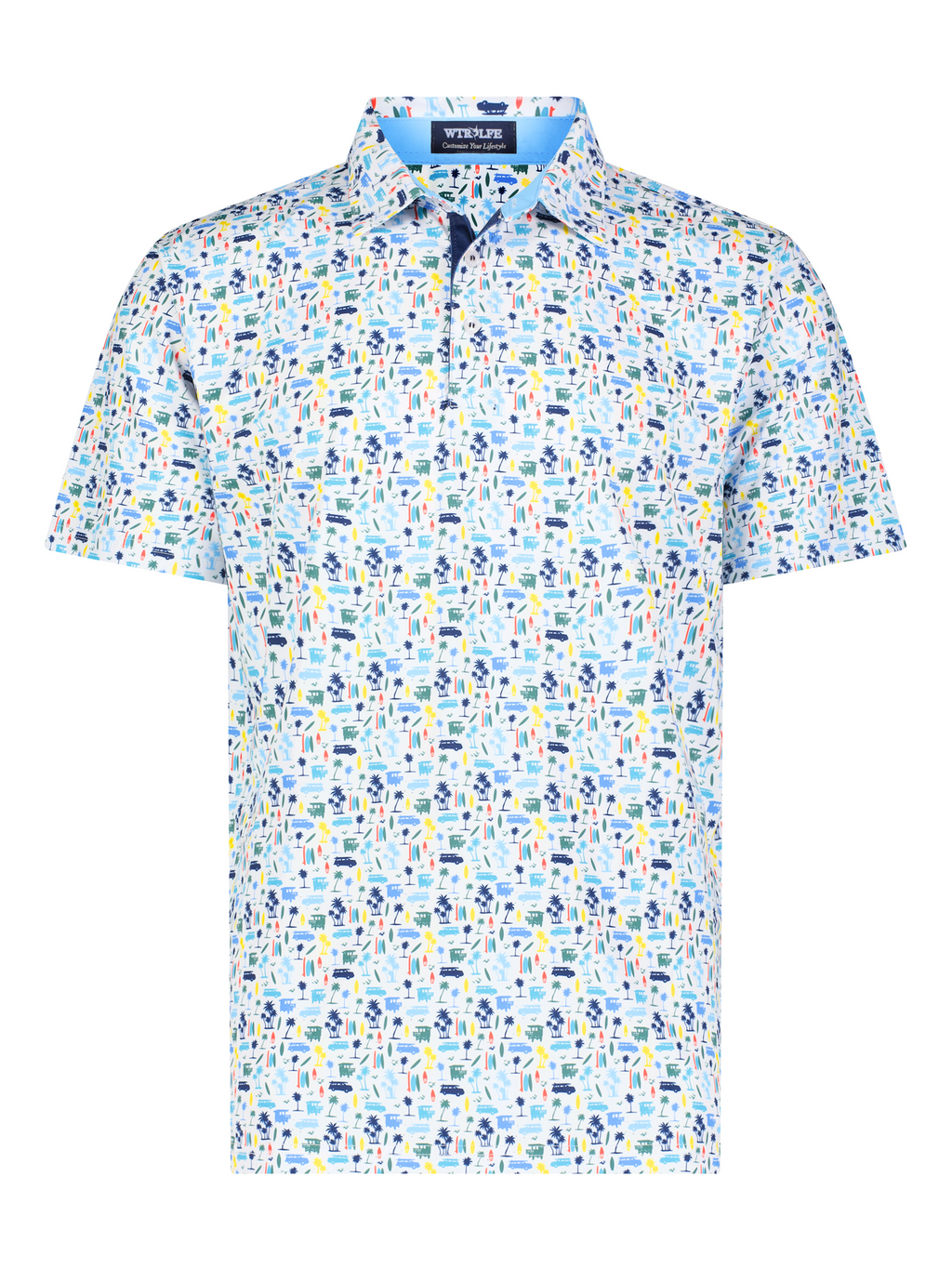 Primakind Surfs up Performance Polo | 4=Way Stretch