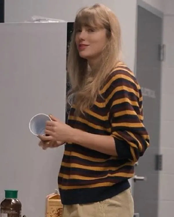 Taylor Swift The End of an Era S01 Taylor Swift Striped Sweatshirt