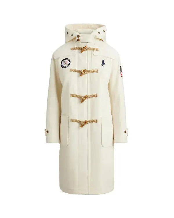 Team USA Olympics 2026 Opening Ceremony White Toggle Coat