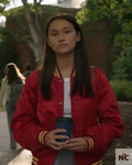 The Summer I Turned Pretty Lola Tung Red Letterman Jacket