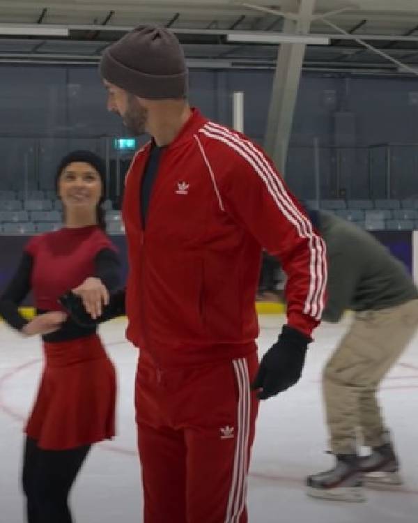 The Thursday Murder Club Tom Ellis Red Tracksuit