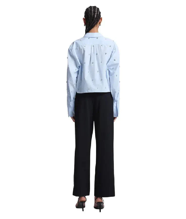 The Today Show Hoda Kotb Embellished Crop Shirt
