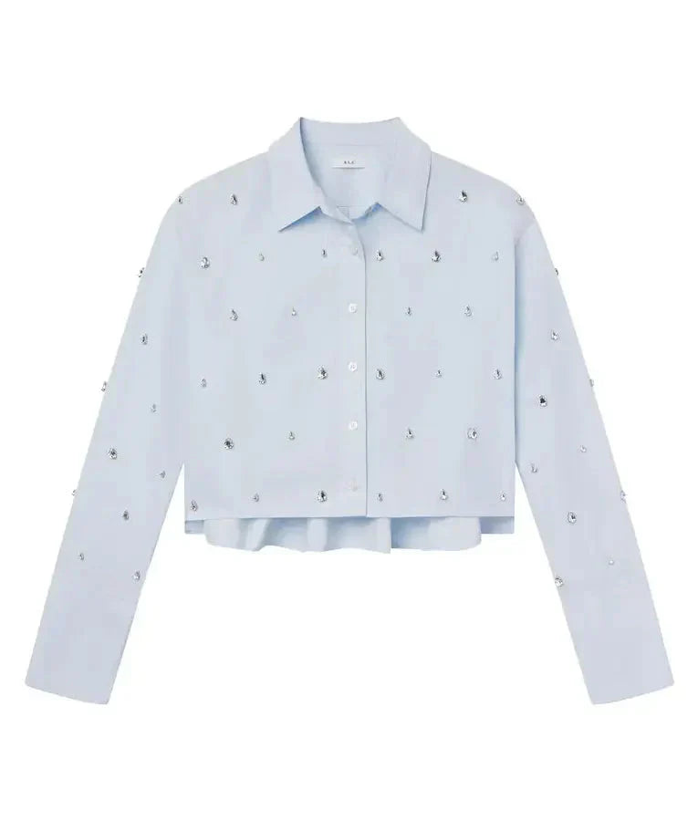 The Today Show Hoda Kotb Embellished Crop Shirt
