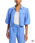 The View 2025 Joy Behar Blue Puff Sleeve Jacket