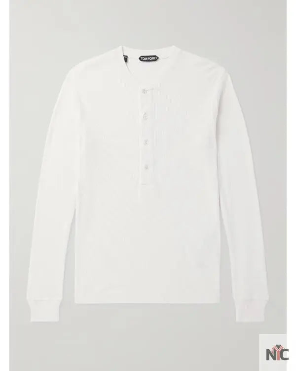 The Voice S28 Niall Horan White Ribbed Cotton Jersey