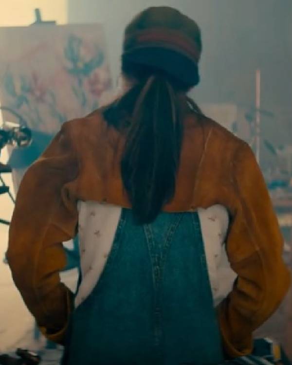 The Wrong Paris 2025 Miranda Cosgrove Suede Cropped Jacket