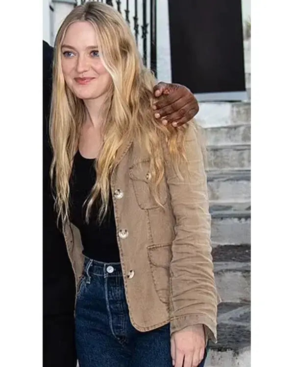 The Equalizer 3 2023 Dakota Fanning Brown Jacket