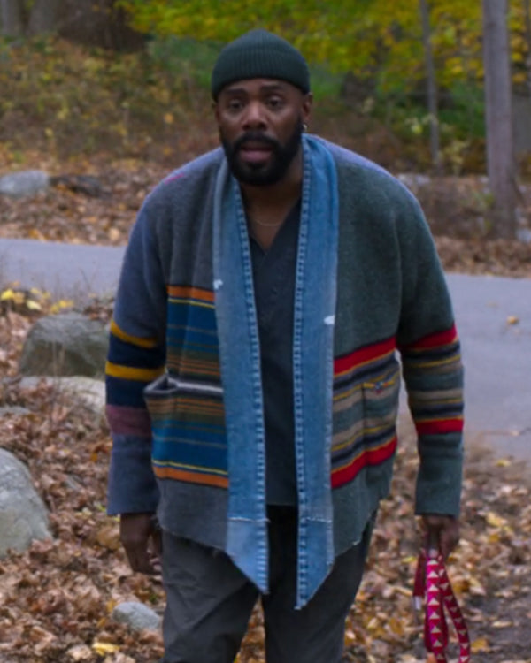 The Four Seasons S02 Coleman Domingo Stripe Kimono Jacket