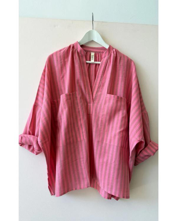 The Four Seasons S02 Kerri Kenney Pink Striped Shirt