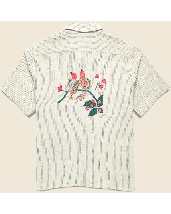 The Four Seasons S02 Marco Calvani Embroidered Bird Shirt