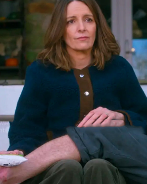 The Four Seasons S02 Tina Fey Blue Sherpa Jacket
